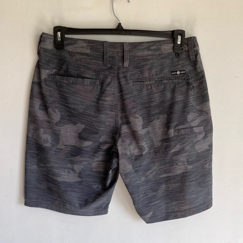 Salty Crew Gray Hybrid Shorts Modern Camouflage green, black and brown size 32 - Picture 2 of 12